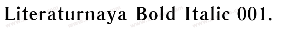 Literaturnaya Bold Italic 001.001字体转换